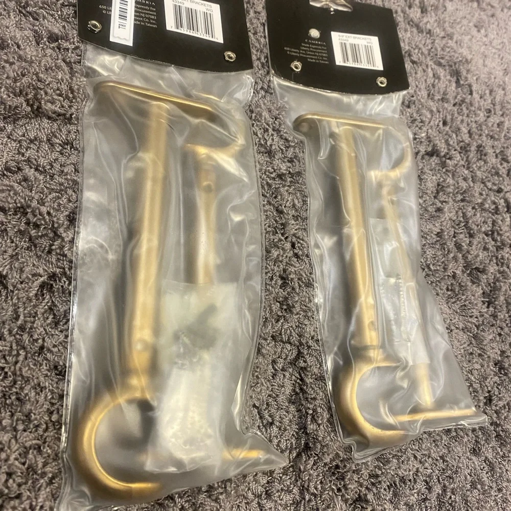 Warm Gold Extra Long Curtain Bracket - Warm Gold-Set of 2